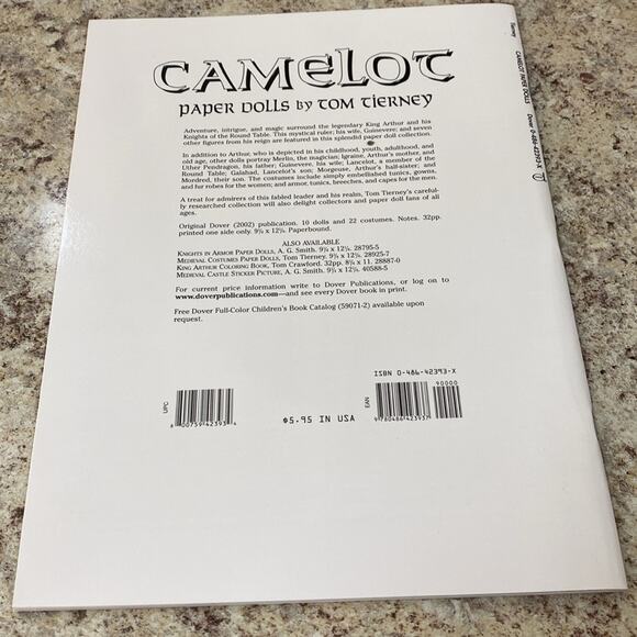 Vintage Camelot paper dolls by Tom Tierney - Picture 2 of 3